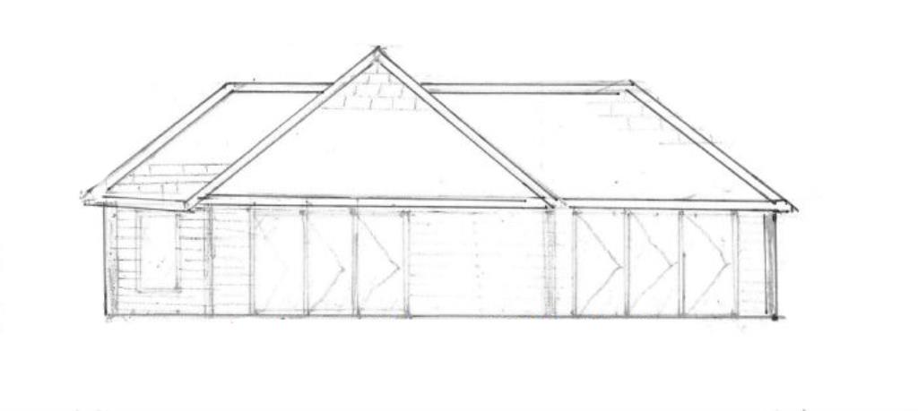 Lot: 12 - FREEHOLD SITE WITH PLANNING FOR TWO DETACHED HOUSES - Plot 1 - rear elevation